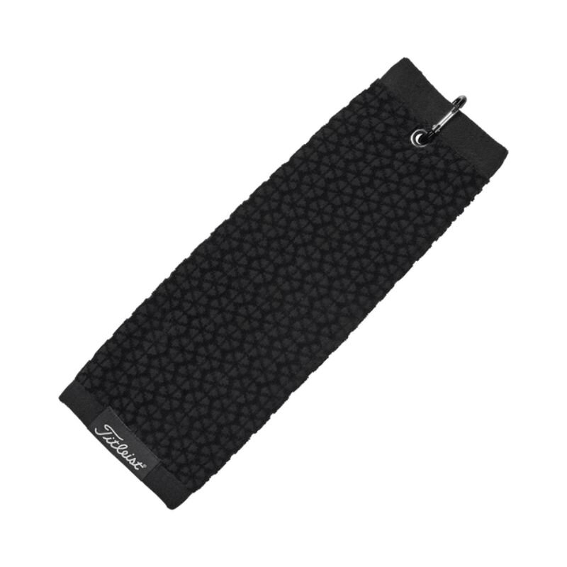 Titleist Tri Fold Golf Towel - Black Titleist Tri Fold Golf Towel - Black