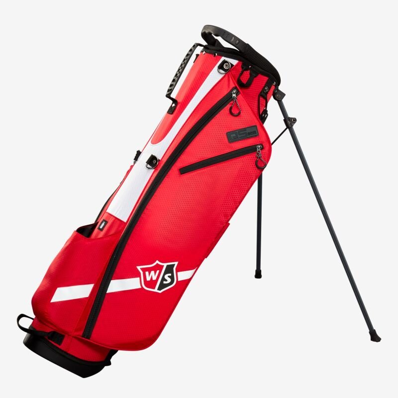 Wilson QS Golf Stand Bag - Red/White/Black Wilson QS Golf Stand Bag - Red/White/Black